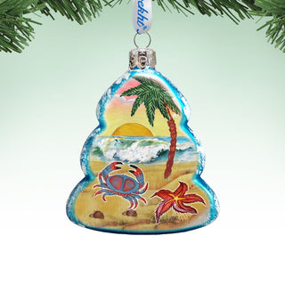 Tree Crab Mercury Glass Ornament by G. DeBrekht - Coastal Holiday Decor - 776277