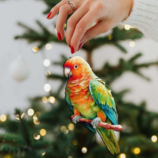 Parrots Decorative Wooden Ornaments of 3 by G. Debrekht - Wildlife Decor - 8091013-S3