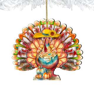 Thanksgiving Turkey Wooden Ornaments by G. DeBrekht Thanksgiving Decor - 8611055