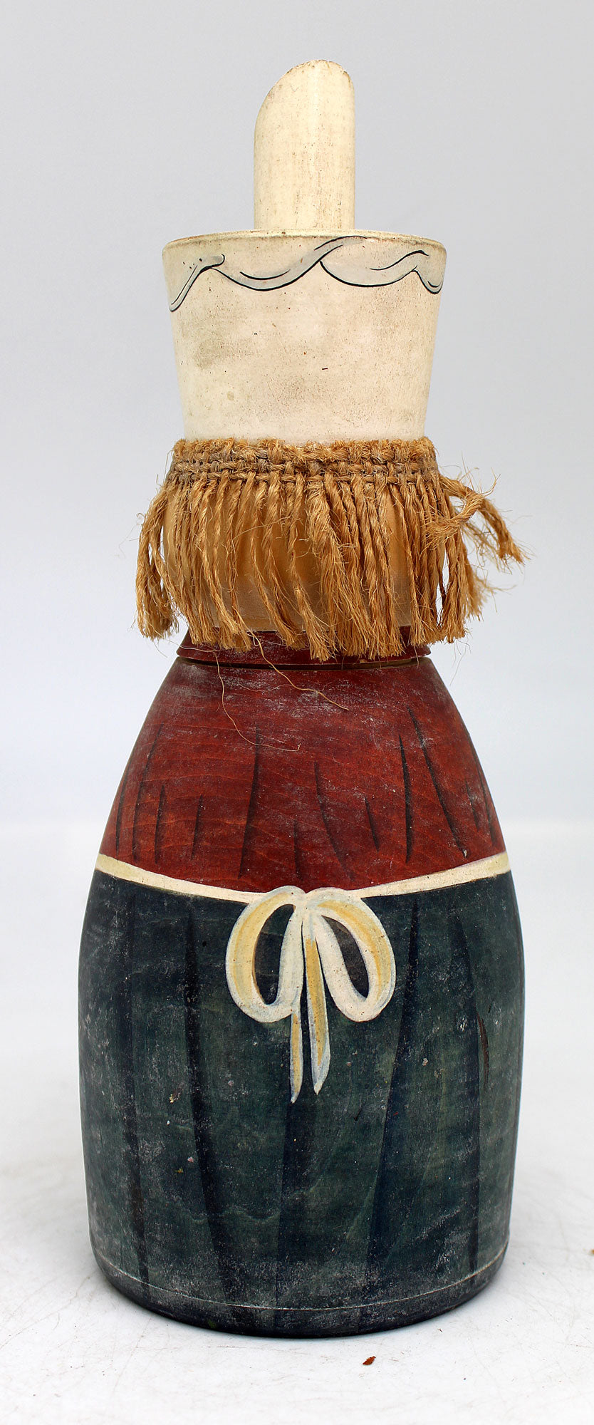 One-of-a-Kind Chief Boy WOODCARVED Handpainted Figurine 3 X 3 X 8