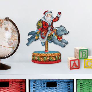 Carousel Wolf Holiday Outdoor Decor Large Ornament by G. DeBrekht - Carousel Holiday Decor - 8114049M