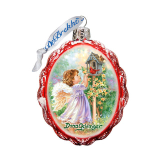 Angels Are Near Mercury Glass Ornament by D. Gelsinger - Nativity Holiday Decor - 778116-DG