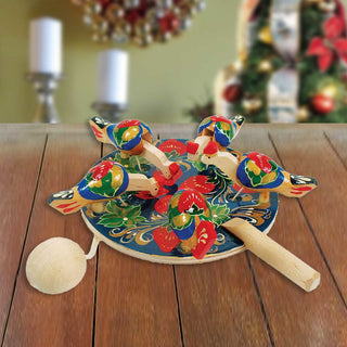 Designocracy Old-World Animated Spinning Wildlife Holiday Decor Pecking Chicken Hen - 191001