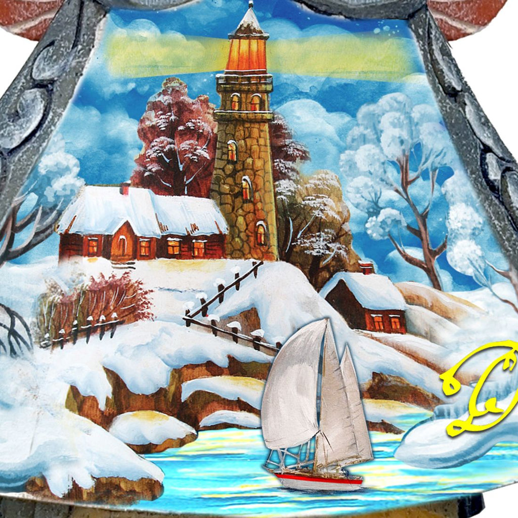 Winter Angel with Whale Handcrafted Christmas Figurine - G. DeBrekht - Nativity Holiday Decor - 516660