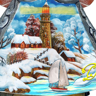 Winter Angel with Whale Handcrafted Christmas Figurine - G. DeBrekht - Nativity Holiday Decor - 516660