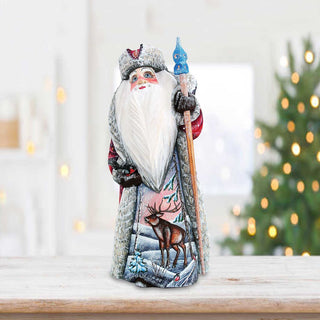 Merry Wonder Santa Hand-Painted WOODCARVED Masterpiece by G. DeBrekht - Wildlife Holiday Decor - 8218452 *** PRE-ORDER - Handmade Just for You! ***