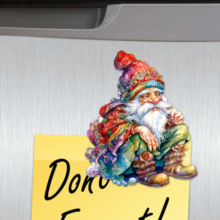 Christmas Gnomes Eco Wood Magnets Set of 6 by G. Debrekht - Christmas Decor - 8090031G-S6