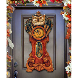 Owl Clock Halloween Door Decor by G. DeBrekht - Thanksgiving Halloween Decor - 8153311H