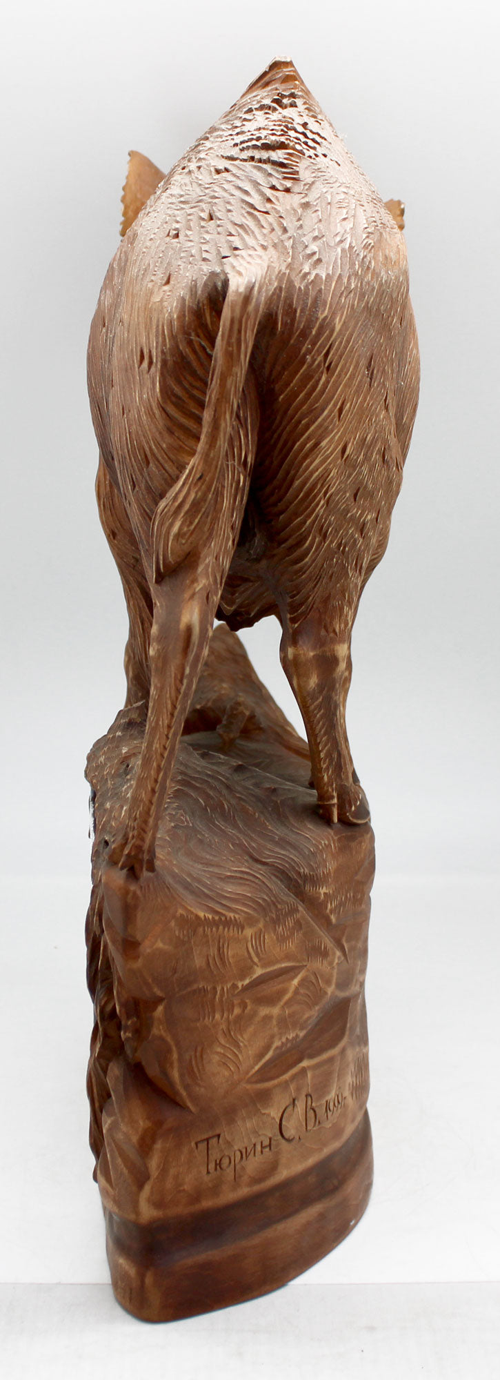 One-of-a-Kind Boar WOODCARVED Handpainted Figurine 15