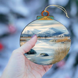 Alaskan Harmony Wooden Ornaments by G.Debrekht - Wildlife Holiday Decor - 870075