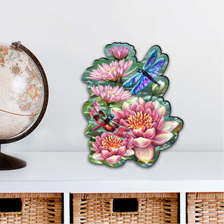 Dragonflies and Water Lilies Wildlife Wall Decor - D. Gelsinger - Wildlife Holiday Decor - 8461065H-DG