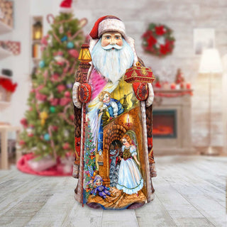 To the rescue Santa Hand-Painted WOODCARVED Masterpiece by G. DeBrekht - Christmas Decor - 241180-2
