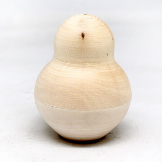 6-pieces Nested Doll - Old World Matreshka Unpainted Natural Wood Doll 3-Inch - Handmade from Linden Wood Ready to be Painted or Perfect as a Gift, Make-It-Take-It