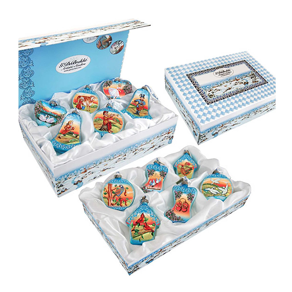 12 Days of Christmas Glass Ornament Set of 12 by G. Debrekht - Christmas Decor - 73102-B12