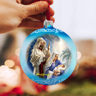 Holy Night Glass Ornament by D. Gelsinger - Nativity Holiday Decor - 71152-1618