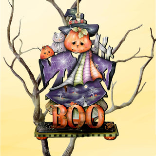 This Boos for You Wooden Ornaments by Jamie Mills-Price - Thanksgiving Halloween Decor - 8457407