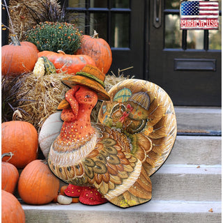 Thanksgiving Tom the Turkey Halloween Door Decor by G. DeBrekht - Thanksgiving Halloween Decor - 8158904H
