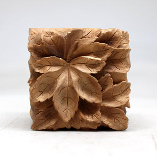 One-of-a-Kind Tree Leaves WOODCARVED Jewelry BOX 2.5x2.5x2 Inches - Handcarved Unique Home Decoration Beautiful Gift - Rare Find Collectible, Unique Hand Carved Gift