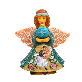 Nutcracker Angel Gift Giver Handcrafted Christmas Figurine - G. DeBrekht - Nativity Holiday Decor - 516654
