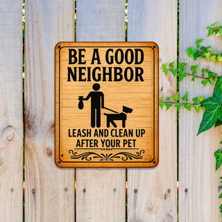 A wooden sign with the text