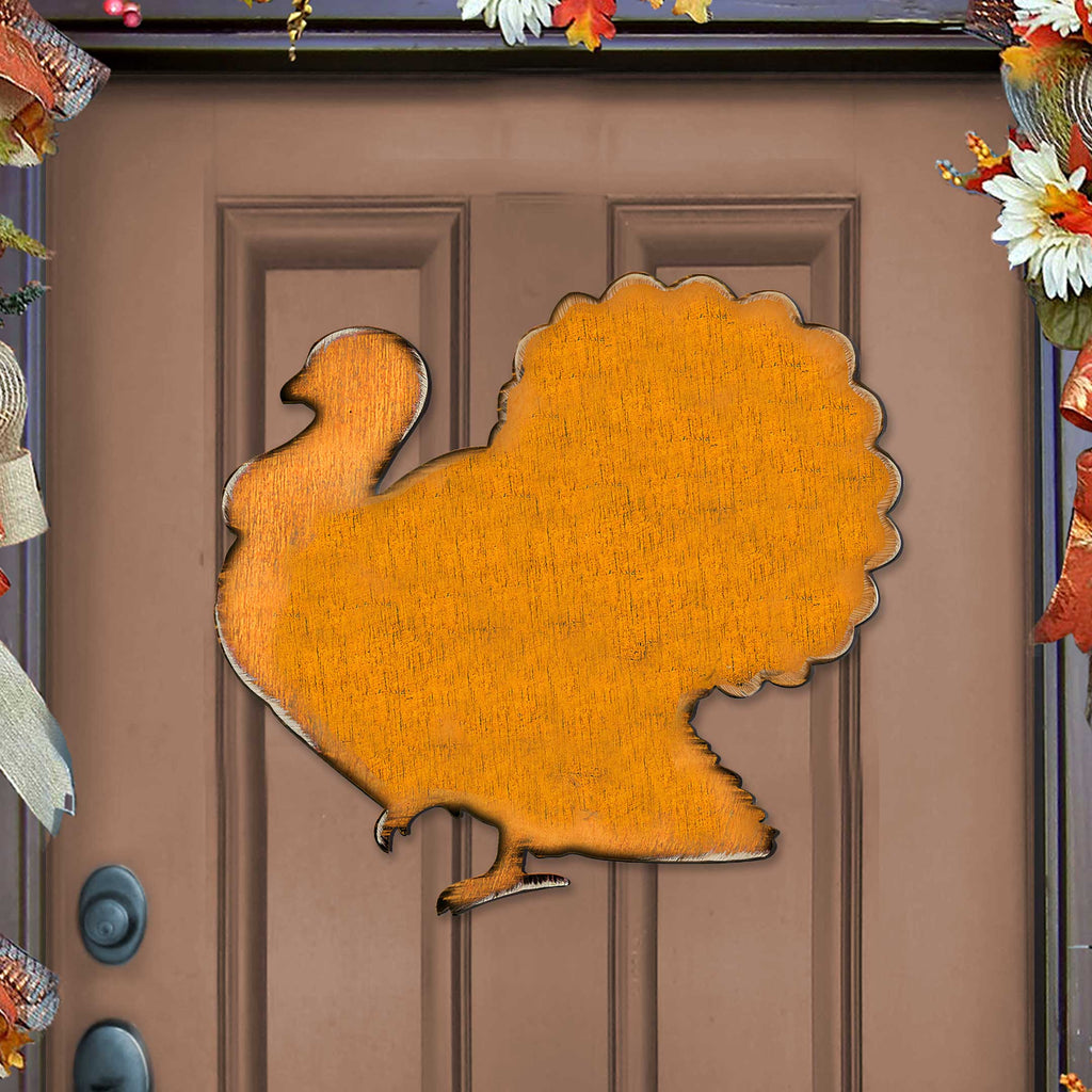 Rustic Turkey Holiday Door Decor by Nature Wonders - Thanksgiving Decor - 99154H