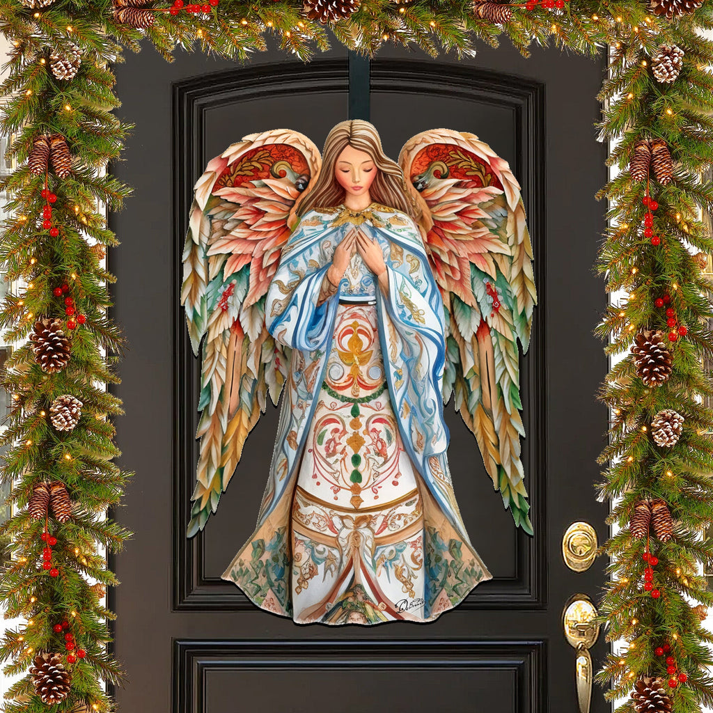 Elegant Angel of Hope Holiday Door Decor by G. Debrekht - Nativity Holiday Decor - 8611073H