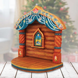 Nativity Manger Handcrafted Christmas Figurine - G. DeBrekht - Christmas Santa Snowman Decor - 525012