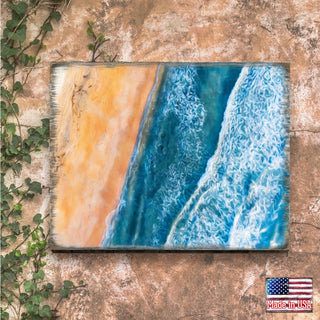 Ocean Shore Art Wooden Wall Art by Nature Wonders - Nature Wildlife Decor - 95399B