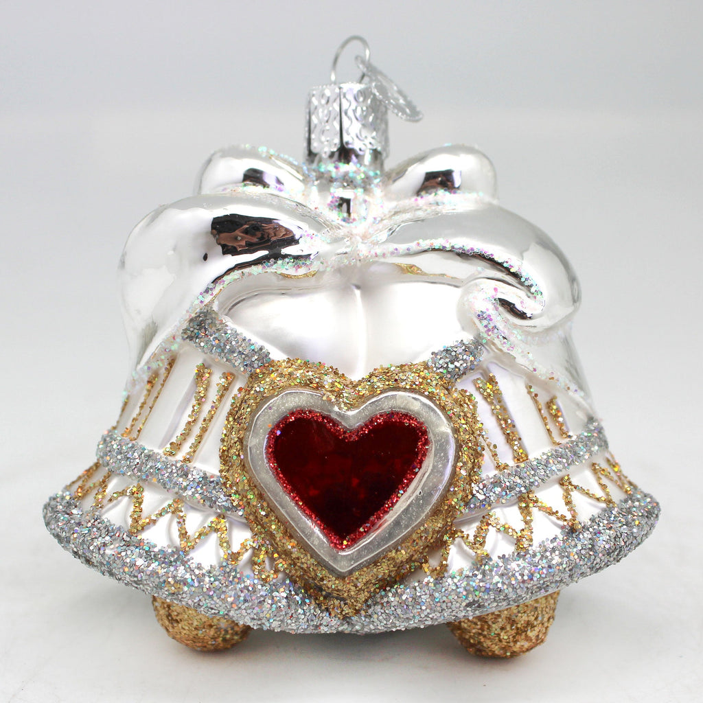 Wedding Ornaments Set of 6 Engagement - Unique Gift Made from Fabric Hand-Embroidered One-of-a-Kind Gift Set by GDeBrekht