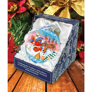 Special Delivery Ball Glass Ornament Limited Edition by G. DeBrekht - Christmas Santa Snowman Decor - 73845