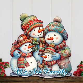 Snowman's Family Holiday Door Decor by G. Debrekht - Christmas Decor - 8611057H