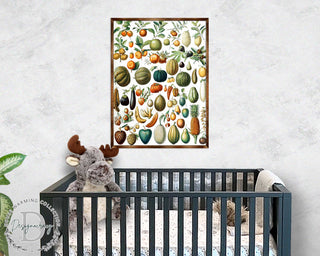 Fruit Montessori Wooden Poster - Kids Educational Poster - Homeschool I Classroom Decor - Aesthetic - 310224