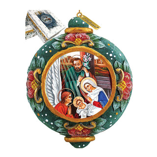 Nativity Sculpted Hand-Painted Christmas Ornament by G. DeBrekht - Nativity Holiday Decor - 6102518