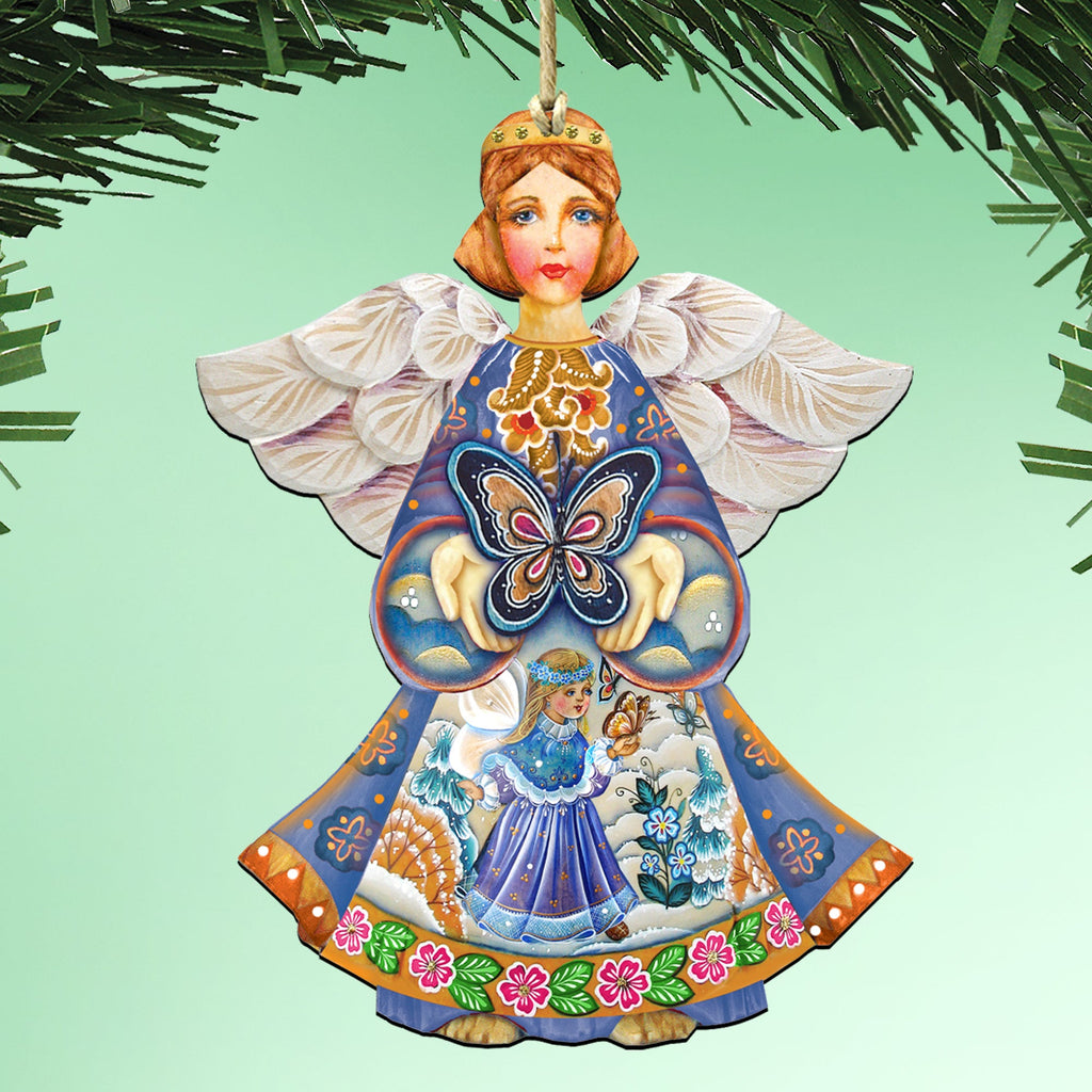 Butterfly Angel Wooden Ornament by G. DeBrekht - 8154152