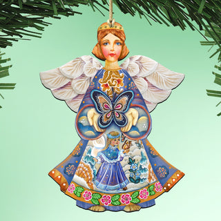 Butterfly Angel Wooden Ornament by G. DeBrekht - 8154152