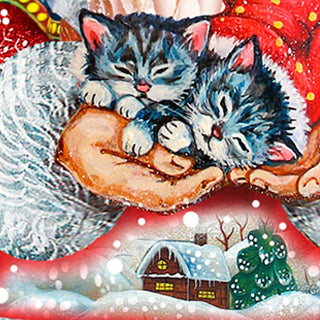 Holiday Kitten Santa Holiday Outdoor Yard Sign by G. DeBrekht - Christmas Decor - 8117808F