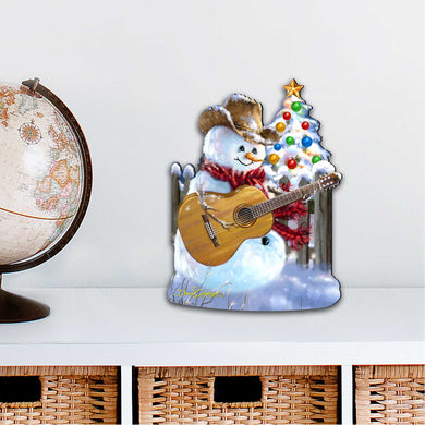 Guitar Rocker Snowman Holiday Decor D. Gelsinger - Designocracy - 8161120M-1531