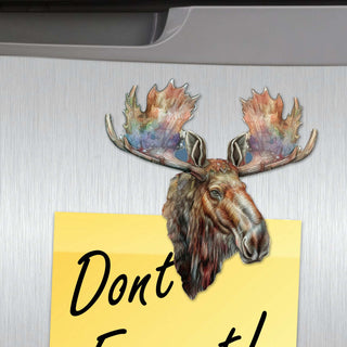 Majestic Moose Decorative Eco Wood Magnets Set of 6 by G. Debrekht - Wildlife Decor - 8090108G-S6