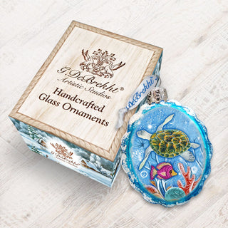Turtle Mercury Glass Ornament by G. DeBrekht - Coastal Holiday Decor - 775479-2