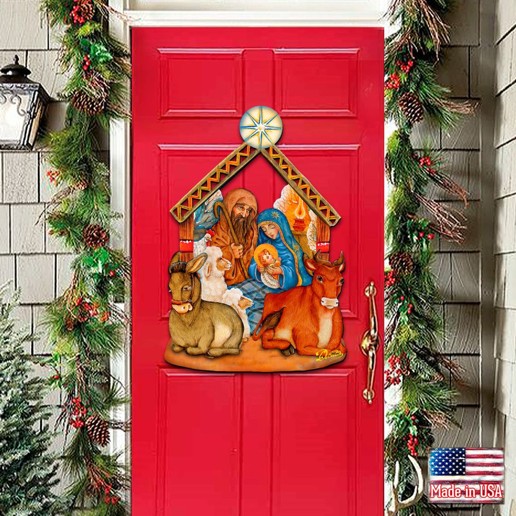 Nativity Christmas Nativity Door Decor by G. DeBrekht - Nativity Holiday Decor - 8114030H