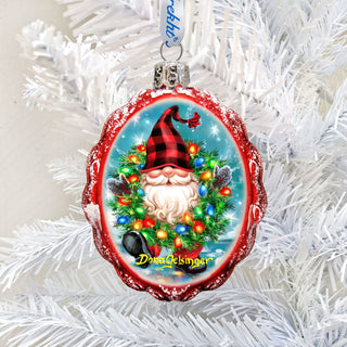 Bright Lights Gnome Dwarf Mercury Glass Ornament by D. Gelsinger - Christmas Decor - 778109-DG