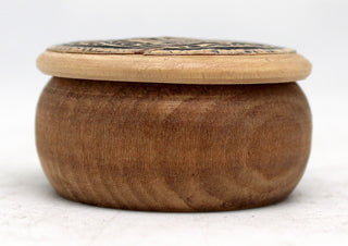 One-of-a-Kind Birch Bark Tree Round Tiny Wooden Box 1