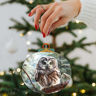 Alaskan Arctic Owl Wooden Ornaments by G.Debrekht - Wildlife Holiday Decor - 870050