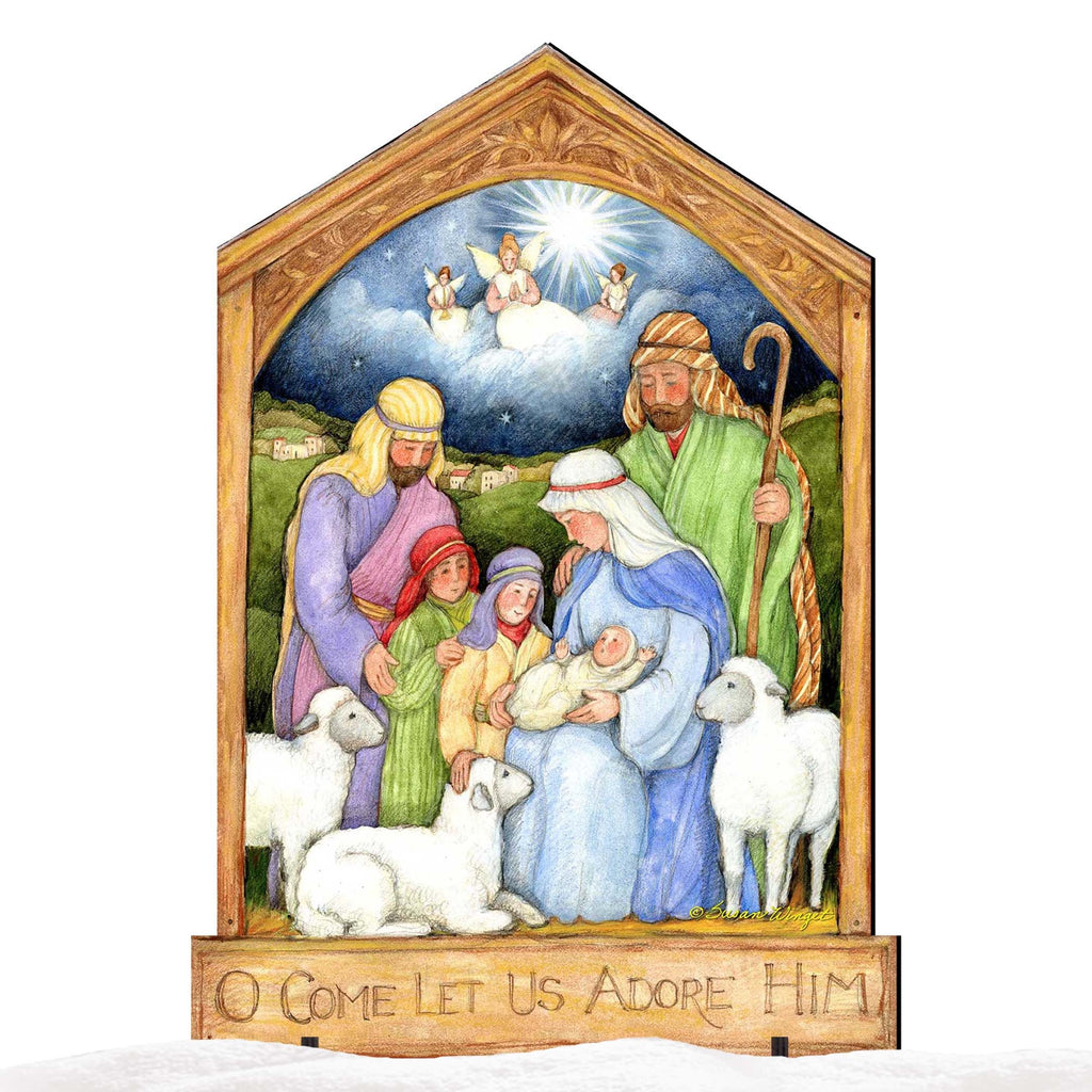 Holy Family Nativity Outdoor Decor by Susan Winget - Nativity Holiday Decor -8471112F-SW