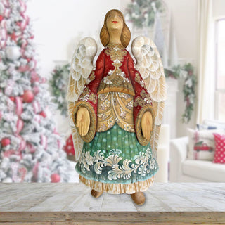 Guardian Angel Hand-Painted WOODCARVED Masterpiece by G. DeBrekht - Nativity Holiday Decor - L25119