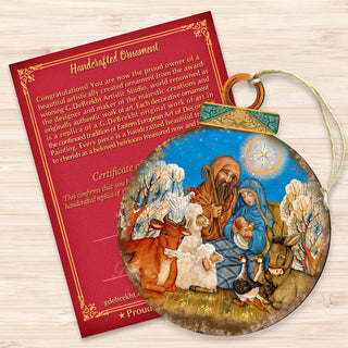 Nativity Ball Wooden Ornaments by Gelsinger - Nativity Holiday Decor - 8023852
