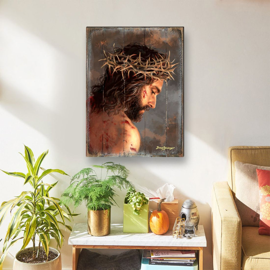Solemn Night Jesus Wooden Wall Art by D. Gelsinger - Easter Spring Decor - 95668B-DG