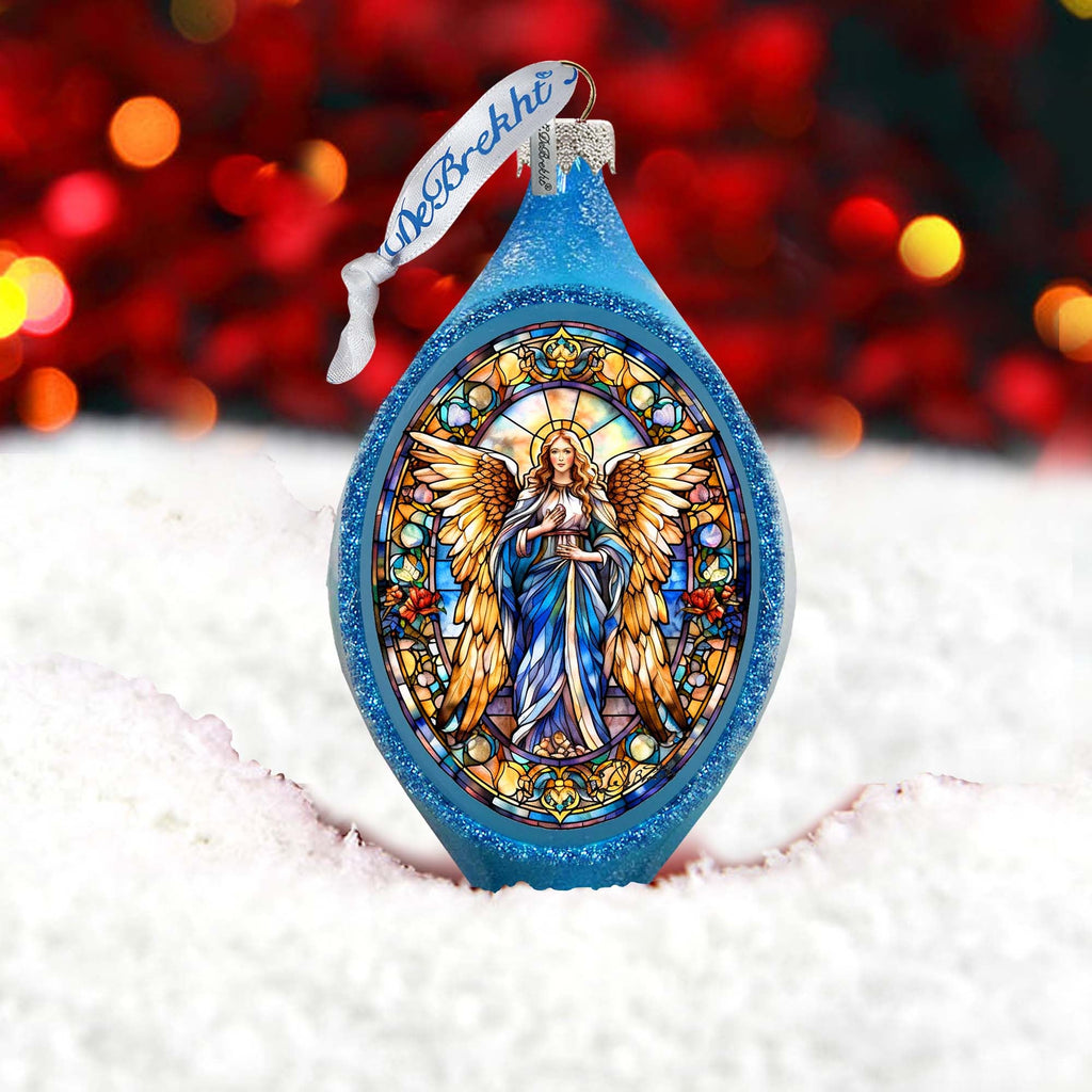 Angel of the Sea Drop Glass Ornament by G. Debrekht - Nativity Holiday Decor - 757-044