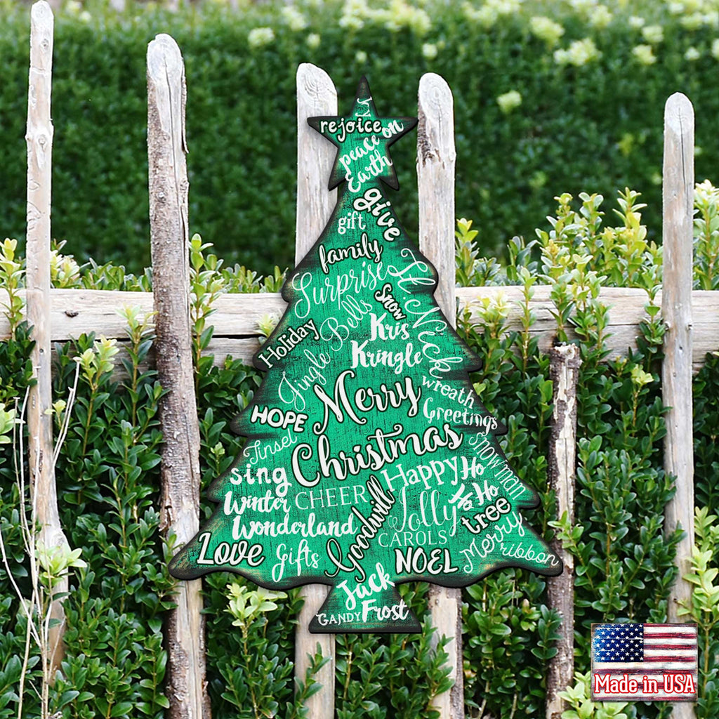 Merry Christmas Tree Holiday Door Decor - Christmas Decor - 8198112-2H