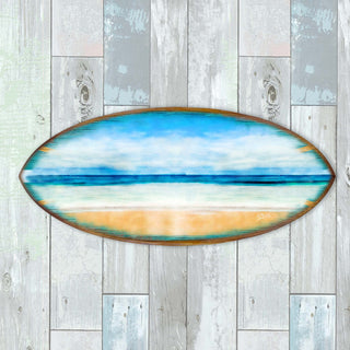 Ocean View Surfboard Coastal Wall Art by G. DeBrekht - Coastal Holiday Decor - 8490130HS